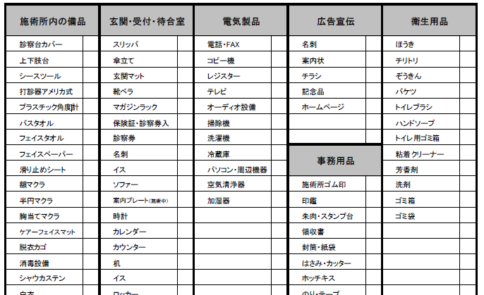 消耗 品 備品